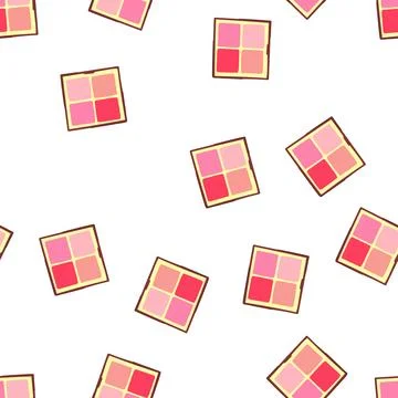 Pattern shimmer blush compact cartoon vector Stock Illustration