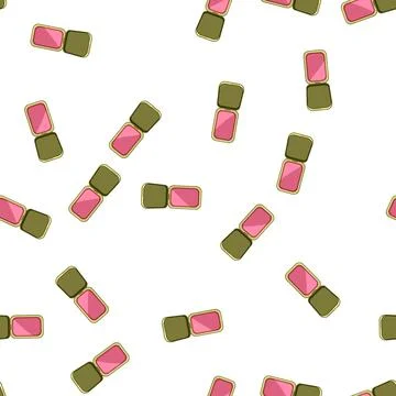 Pattern shimmer blush compact cartoon vector Illustrazione stock