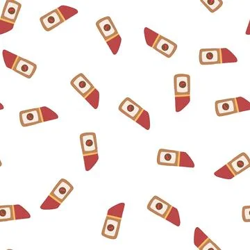 Pattern shine shoe polish cream cartoon vector Stock Illustration