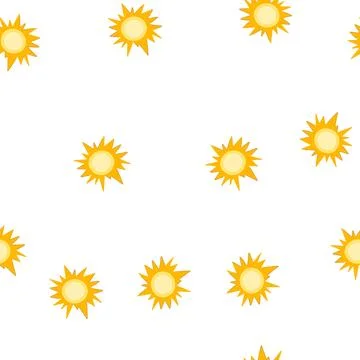 Pattern shine sun cartoon vector Illustrazione stock