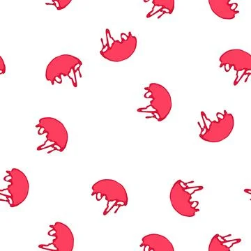 Pattern shiny melted circle cartoon vector Stock Illustration