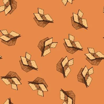 Pattern shipping cardboard box sketch hand drawn 스톡 일러스트