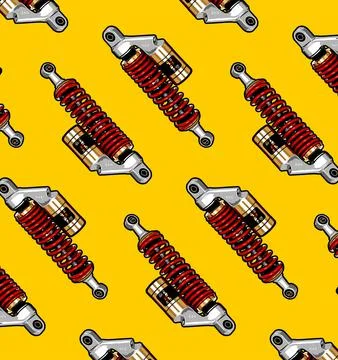 Pattern shockbreaker red white background Stock Illustration