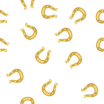 Pattern shoe horseshoe cartoon vector Stock Illustration
