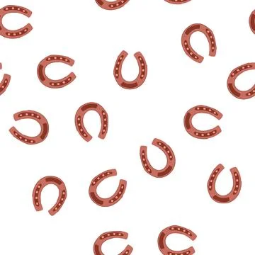 Pattern shoe horseshoe cartoon vector Stock Illustration