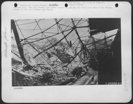 Pattern shop. The large broken pipe (lower center) is probably the chief w... Stock Photos