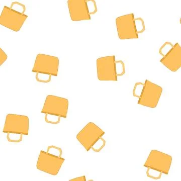 Pattern shopping reusable grocery bag cartoon vector Stock Illustration