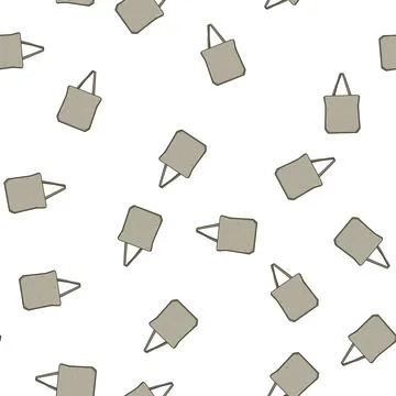 Pattern shopping reusable grocery bag cartoon vector Stock Illustration