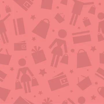 Pattern shopping store icons Illustrazione stock