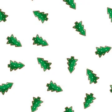 Pattern shortbread christmas themed cookies cartoon vector Stock Illustration