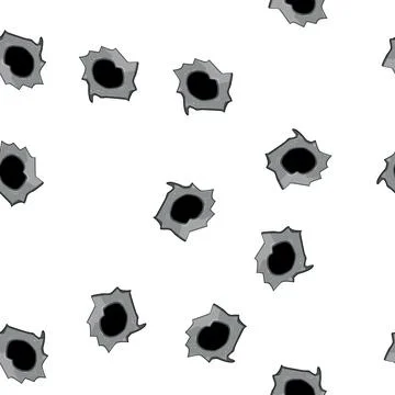 Pattern shot bullet hole cartoon vector Ilustración de archivo