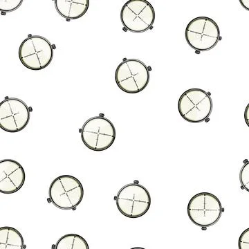 Pattern shot scope sniper cartoon vector Stock Illustration