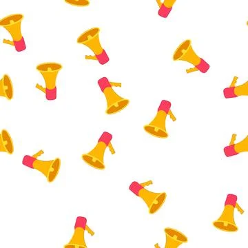 Pattern shout megaphone cartoon vector Stock Illustration