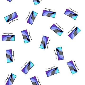 Pattern show curved screen cartoon vector イラスト素材