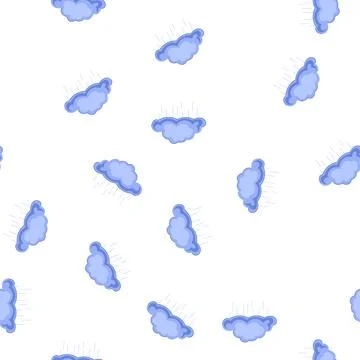 Pattern shower rain cloud cartoon vector Illustrazione stock