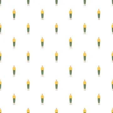 Pattern showing a repeating man illustration Stock Illustration