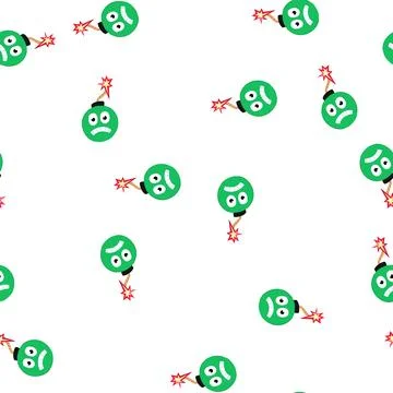 Pattern shrapnel bomb character cartoon vector イラスト素材