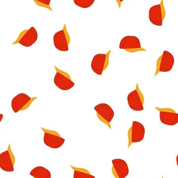 Pattern side baseball cap cartoon vector Stock Illustration