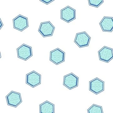 Pattern side top view pool cartoon vector Illustrazione stock