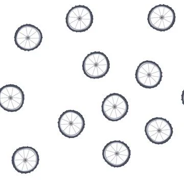 Pattern side wheel bike cartoon vector イラスト素材