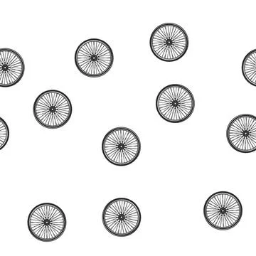 Pattern side wheel bike cartoon vector Illustrazione stock