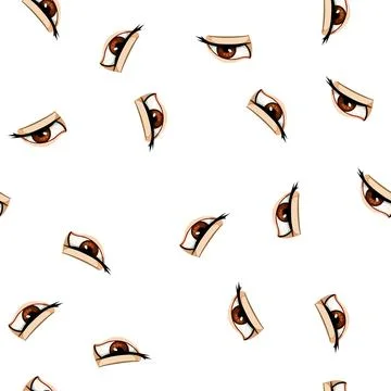 Pattern sight eye cartoon vector Illustrazione stock