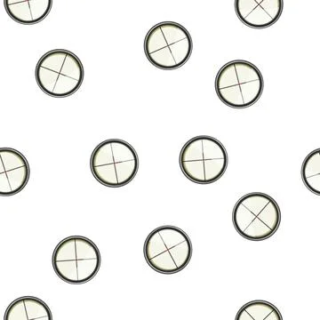 Pattern sight scope sniper cartoon vector Stock Illustration