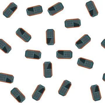 Pattern sign button phone cartoon vector Illustrazione stock