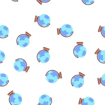Pattern sign globe cartoon vector Illustrazione stock