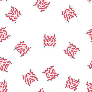 Pattern sign road barrier cartoon vector Illustrazione stock