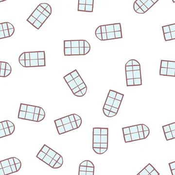 Pattern sign window frame cartoon vector 스톡 일러스트