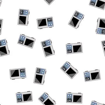 Pattern signal oscillograph cartoon vector 스톡 일러스트