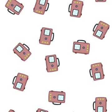 Pattern signal oscillograph cartoon vector Stock Illustration