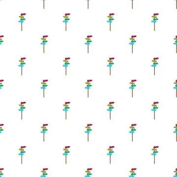 Pattern of signpost icons creating direction choices Stock Illustration