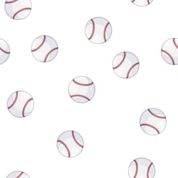 Pattern silhouette baseball ball cartoon vector Illustrazione stock
