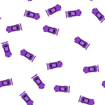 Pattern silhouette car top view cartoon vector イラスト素材