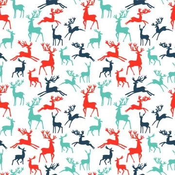 Pattern of silhouette deer vector illustration Stock Illustration