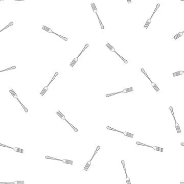Pattern silhouette fork cartoon vector Stock Illustration