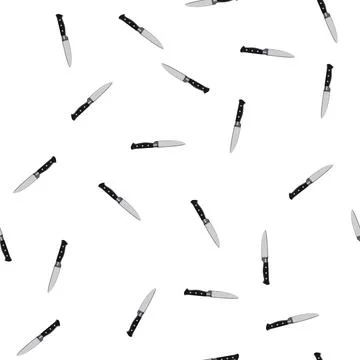 Pattern silhouette knife cartoon vector Stock Illustration
