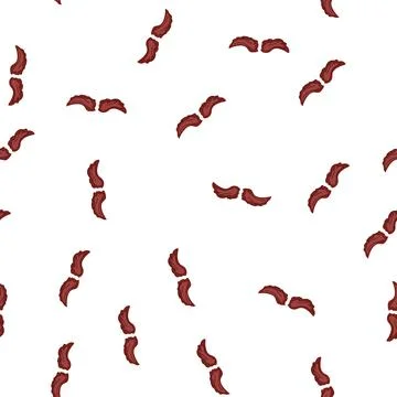 Pattern silhouette moustaches cartoon vector 库存插图