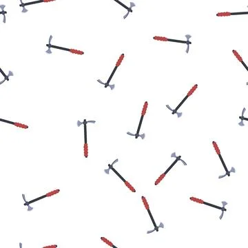 Pattern silhouette pickaxe cartoon vector Stock Illustration