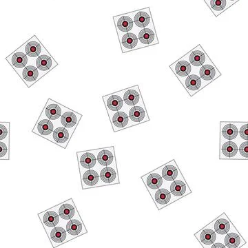 Pattern silhouette shooting target cartoon vector Stock Illustration