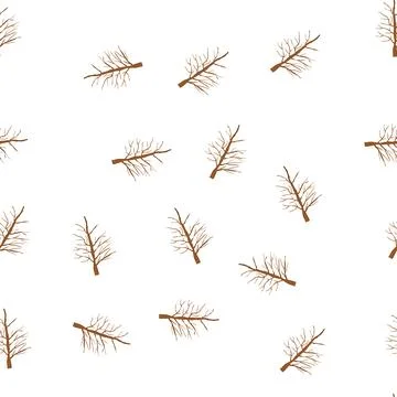Pattern silhouette tree root cartoon vector Stock Illustration