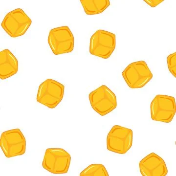Pattern silicone ice cubes reusable cartoon vector Stock Illustration