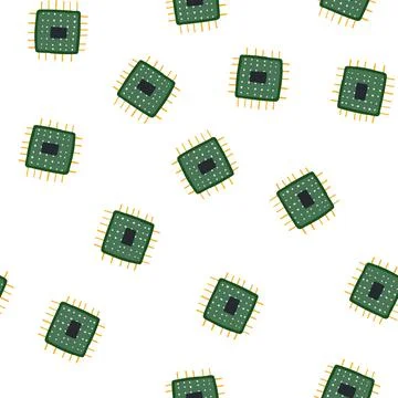 Pattern silintegrated microchip cartoon vector 스톡 일러스트