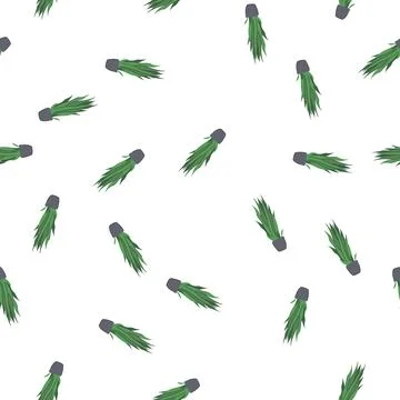 Pattern silk artificial plant cartoon vector Illustrazione stock