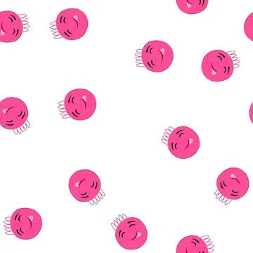 Pattern silly comic face cartoon vector 库存插图