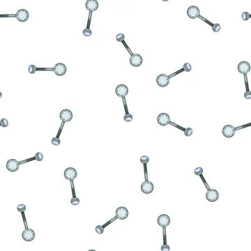 Pattern silver piercing ring cartoon vector Stock Illustration