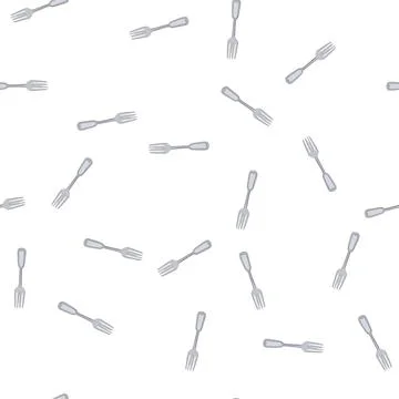 Pattern silverware fork cartoon vector Stock Illustration