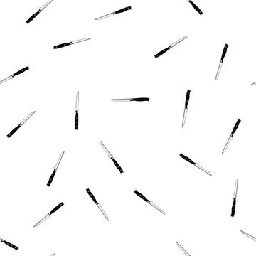 Pattern silverware knife cartoon vector Stock Illustration